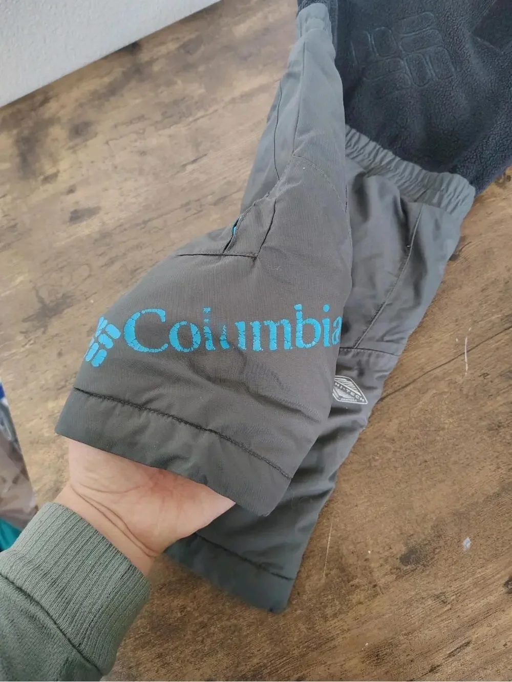 Columbia 12 M Blue Gray Snow Bibs Pants Omni Tech Waterproof Breathable Adjustab
